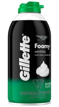  Gillette Foamy Menthol Shave Foam Shaving Cream 11oz - Discontinued, No Cap - £25.75 GBP