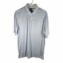 Greg Norman Men&#39;s Short Sleeve Polo Golf Shirt Blue Geo Print Size Medium - $19.38