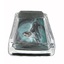 Mermaid Glass Ashtray D4 4&quot;x3&quot; Mythological Creature Women of the Sea - £39.52 GBP