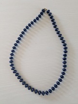Vintage 1980s Saucer Bead Blue Necklace Totally Awesome!! - $185.22 MXN