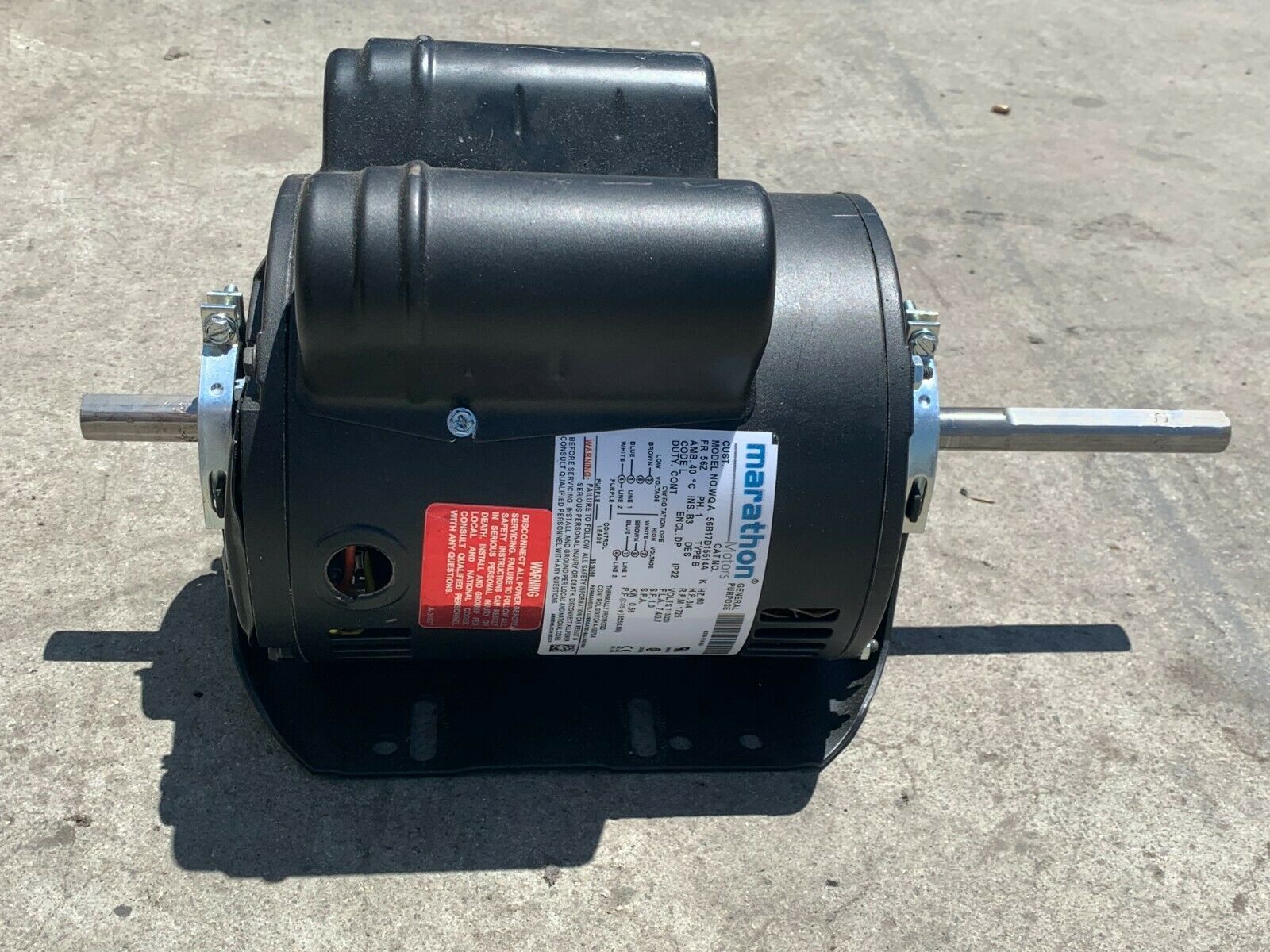 NEW Dryer Motor 1PH 115-230V 55LB Single Pocket Dexter P/N: 9376-316-001 [IH] - $480.15