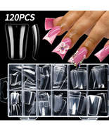 120Pcs Clear Duckbill Fake Nail Tips Full Cover False Fingertips 12Sizes... - $146.03 MXN+