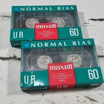 Maxell Blank Cassette 60 Normal Bias UR EIC Type 1 (Set of 2 new sealed) - £7.86 GBP