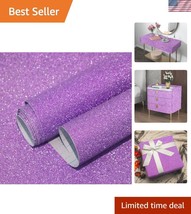 Vinyl Glitter Purple Peel and Stick Contact Paper - Elegant 48.4 sq.ft. ... - $39.00