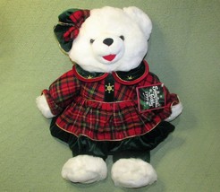 SNOWFLAKE TEDDY 1999 DAN DEE BEAR GIRL TEDDY STUFFED ANIMAL CHRISTMAS HA... - $15.75