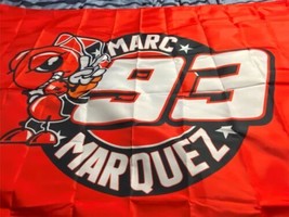 Marc Marquez 93 Cloth Flag Racing Decoration 35&quot; x 60&quot; Double Sided Outside - $12.19