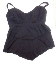 Sunsets 54 Black Tiered Underwire Convertible Bandeau Tankini Top Size 36D - £35.43 GBP