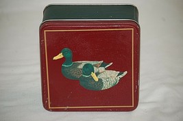 Classic Style Mallard Ducks Litho Metal Tin Can Storage Container a - £7.81 GBP