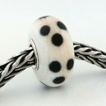 Authentic Trollbeads Brown Dot Glass Charm 61146, New - £14.95 GBP