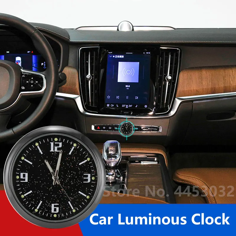 Or volvo xc60 s90 v90 xc90 xc40 luminous mini watch quartz universal car clock stick on thumb200