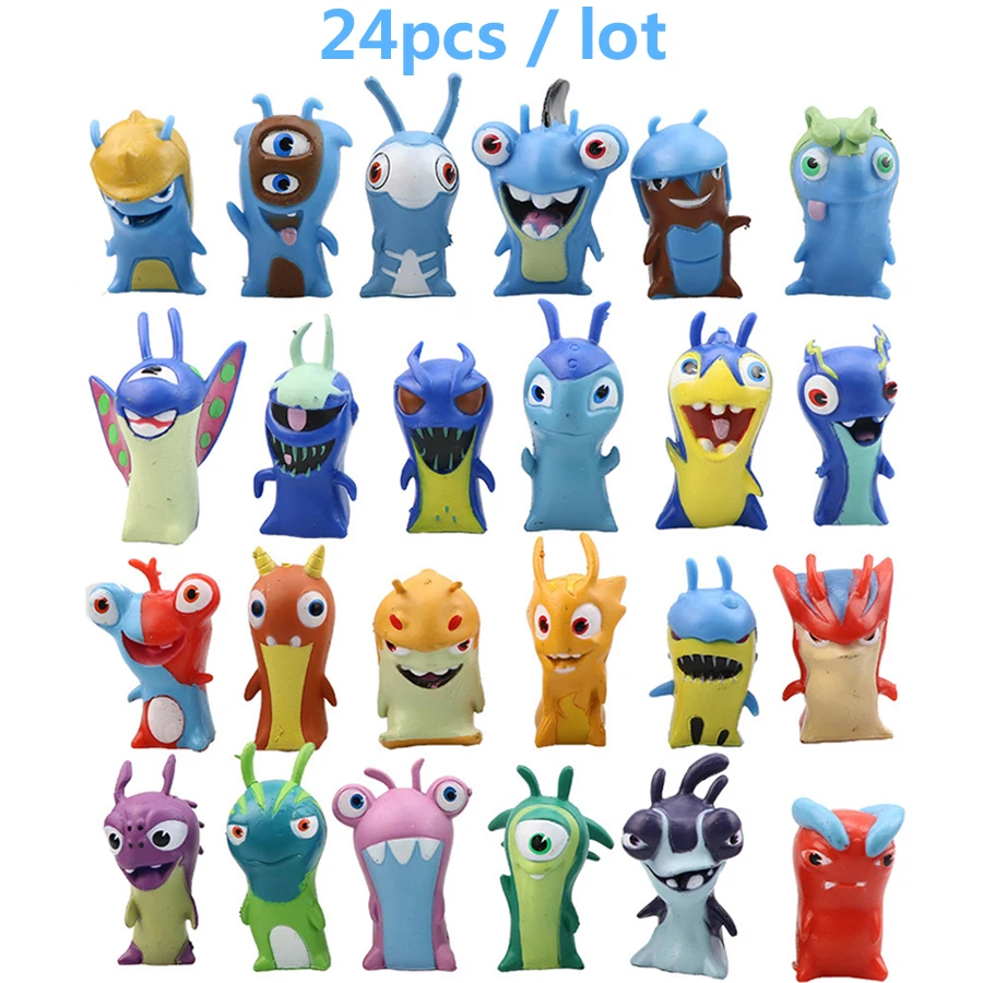 24pcs / lot 4-5cm slugterra cartoon PVC action figures toys dolls Christmas gift - £20.30 GBP