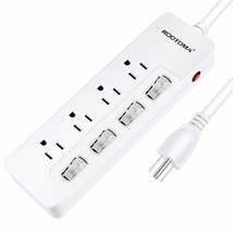 Power Strip Surge Protector With Individual Switches,Etl Certified,6-Foot 14Awg  - £30.59 GBP