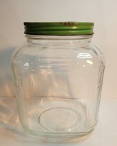 Hoosier Coffee Jar/Canister with Green Lid VINTAGE - £27.52 GBP