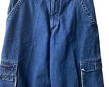 Wrangler Denim Cargo Shorts  Boys Size 16 Blue Cotton Slash Pockets - $10.30