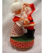 Vintage Mr. and Mrs. Santa Claus wind-up revolving music box - $24.44 CAD