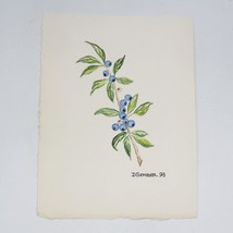 Aquarelle Peinture Bleuets 10.2cmx15.2cm - $60.17