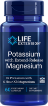 Life Extension POTASSIUM W/EXTEND-RELEASE MAGNESIUM 60 Caps - $10.88
