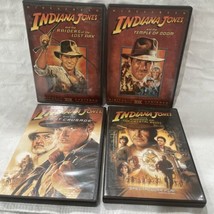 Indiana Jones Trilogy + Kingdom DVD Lot (Raiders, Temple, Crusade) Harrison Ford - £7.56 GBP