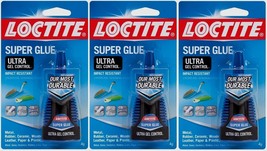 3 New LOCTITE Super Glue ULTRA GEL CONTROL Clear High Strength 4 grams 1363589 - £39.04 GBP