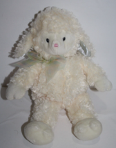 Baby GUND Little Baskin Lamb 10" 36429 Sheep Soft Stuffed Lovey Satin Ear Bow - $36.77