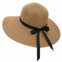 Summer Sun Hat for Women Wide Brim Sun Protection Women Straw Hat for Beach and - £24.46 GBP