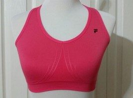 Hot Pink Sports Bra Fila Full Coverage Active Wear Athletic Bra Size S C... - $18.31 CAD