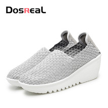 Dosreal New Arrival Women Platform Sneakers Shoes Women Woven Shoes Thick Heel W - £38.85 GBP