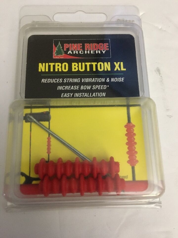 Pine Ridge Archery-Nitro Button XL-Red-2 Pack-#2724-R-Made In USA-SHIPS ... - $9.78