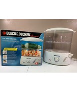Black &amp; Decker 7 Quart Food Steamer Model HS1050 2 Tier Great Shape Not ... - £49.27 GBP