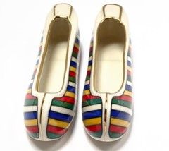 Vintage Ashtray Shoes Haeng Nam Sa Golden Apricot Ceramic Rainbow Pair 1... - $42.56