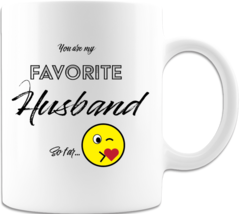 Novelty Mug My Favorite Husband Ceramic Coffee Mug Printed on Both Sides... - $16.98