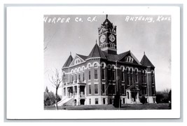 RPPC Harper County Courthouse Anthony Kansas KS UNP Postcard T16 - £13.61 GBP