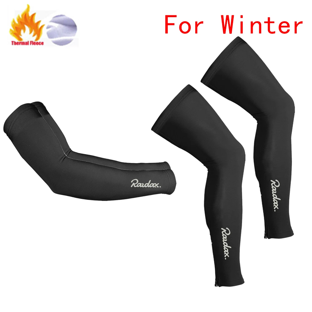 Sporting 20201 Raudax Arm Leg Warmers Black Winter Thermal Fellce Cycling Arm Wa - £31.17 GBP