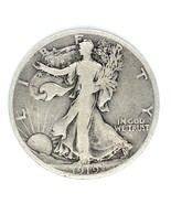 1919-D Walking Liberty 50C Half Dollar Very Good VG Natural Color Full Rims - $2,380.36 MXN