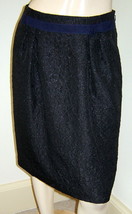Simply Vera VERA WANG Metallic Black Quilted Floral Pleated Pencil Skirt... - $9.70
