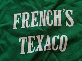 Vintage 1970&#39;s French&#39;s Texaco Petrolio Gas Verde T-Shirt Russel USA XL - £49.28 GBP