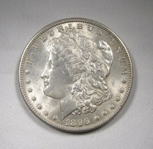 1896 Silver Morgan Dollar VCH AU Coin AN513 - £42.06 GBP