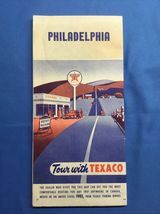 PHILADELPHIA PENNSYLVANIA Road highway map Texaco 1950 oil gas vintage - $14.97