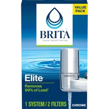 Brita Faucet Mount Water Filter For Sink, Removes 99% Of Lead, Elite, Ch... - $782.47 MXN