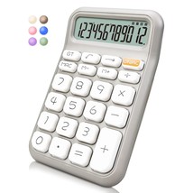 Cute Calculator,12 Digits,Large Lcd Display,Grey Calculator Big Buttons,... - £14.84 GBP