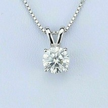 Certified Moissanite 1.75Ct Solitaire Pendant Necklace 14K Gold Plated Silver - $68.24