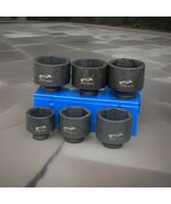 6Pcs Tractor Machinery Metric Jumbo Deep Impact Socket Set 1" Dr. 6point... - $237.59