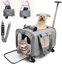 Pet Dog Carrier Detachable Wheels Stroller for Small Dogs Airline Approved - £69.70 GBP