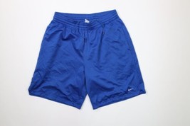 Vintage Nike Mens Large Travis Scott Mini Swoosh Mesh Basketball Shorts Blue - £31.60 GBP