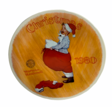 Norman Rockwell Scotty Plays Santa 8.25&quot; Porcelain Decorative Holiday Plate - £7.86 GBP