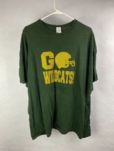 Gildan 2XL Womens Green T-Shirt &quot;Go Wildcats&quot; Football Team Support Mom ... - £10.35 GBP