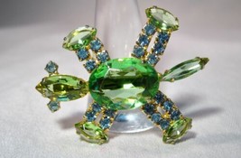 Vintage Juliana Rhinestone Turtle Brooch K1532 - £90.03 GBP