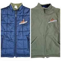 Vintage Y2K Womens Small Scooby Doo Vest Reversible Puffer Fleece Embroi... - $48.23