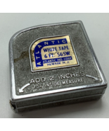 Vintage ATLANTIC White Tape Measure 6&#39; Model S65W VGC &amp; Clean - $9.25 CAD