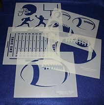 Football Stencils Mylar 5 Pieces of 14 Mil 8" X 10" - Painting /Crafts/ Template - $44.25